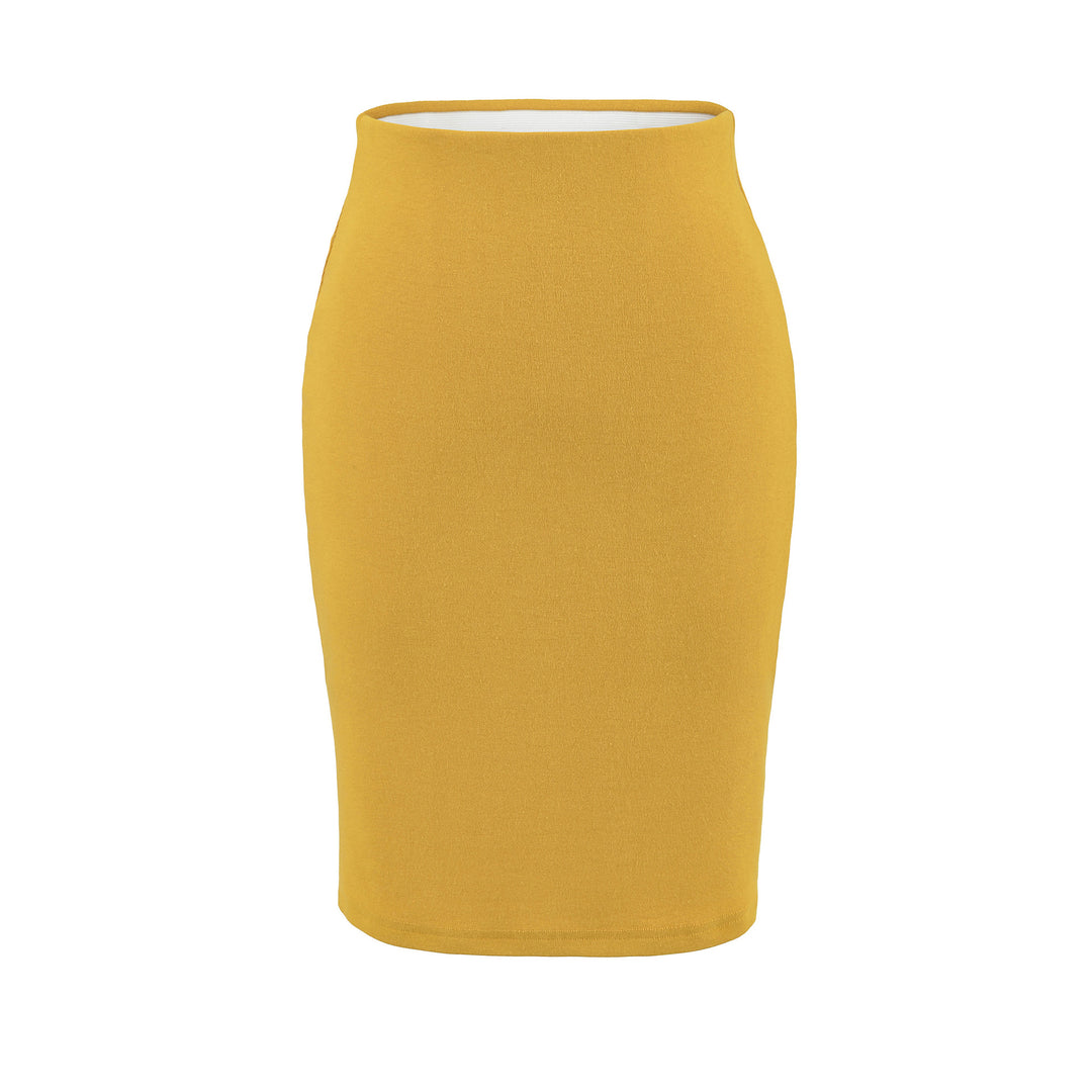 Women's two-piece figure-hugging wrap top with three-quarter sleeves and high-waisted pencil skirt Mune Fashion