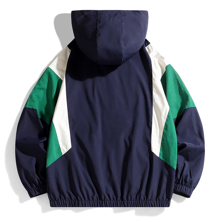 Men's sporty windbreaker with color block design Mune Fashion