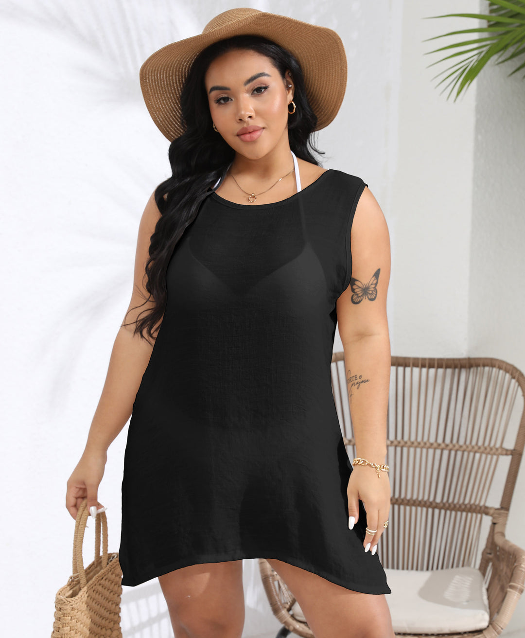 Women's airy beach cover-up with elegant cut Mune Fashion