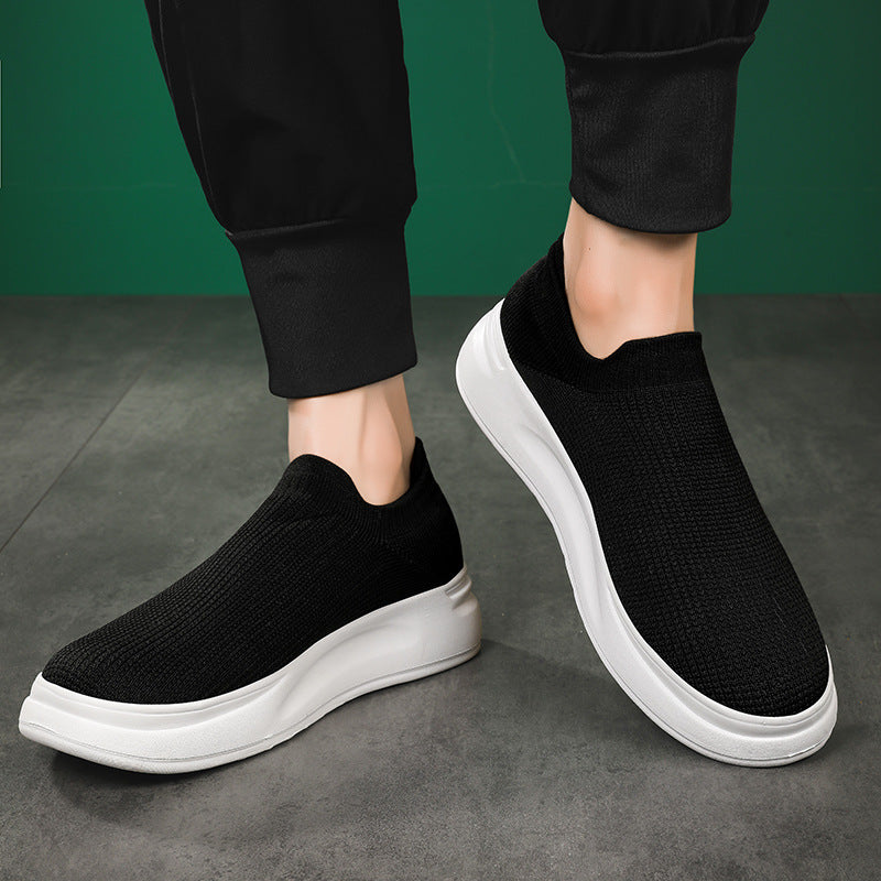 Unisex nan breathable knit casual shoe with sock-like shaft and non-slip sole Mune Fashion