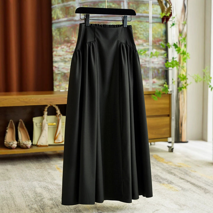 Women's Elegant Maxi Skirt with Waist Belt Mune Fashion