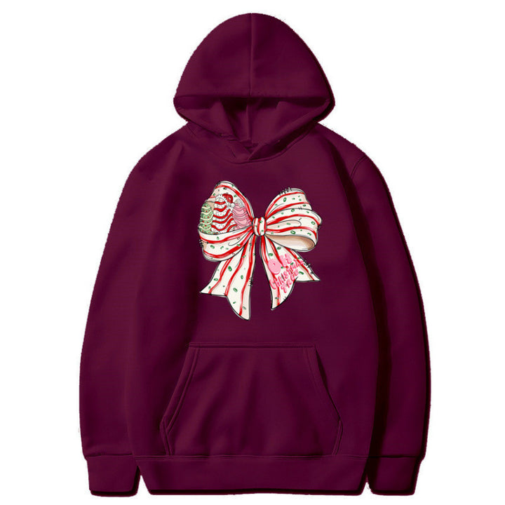 Women’s Hoodie with Festive Bow Design Mune Fashion