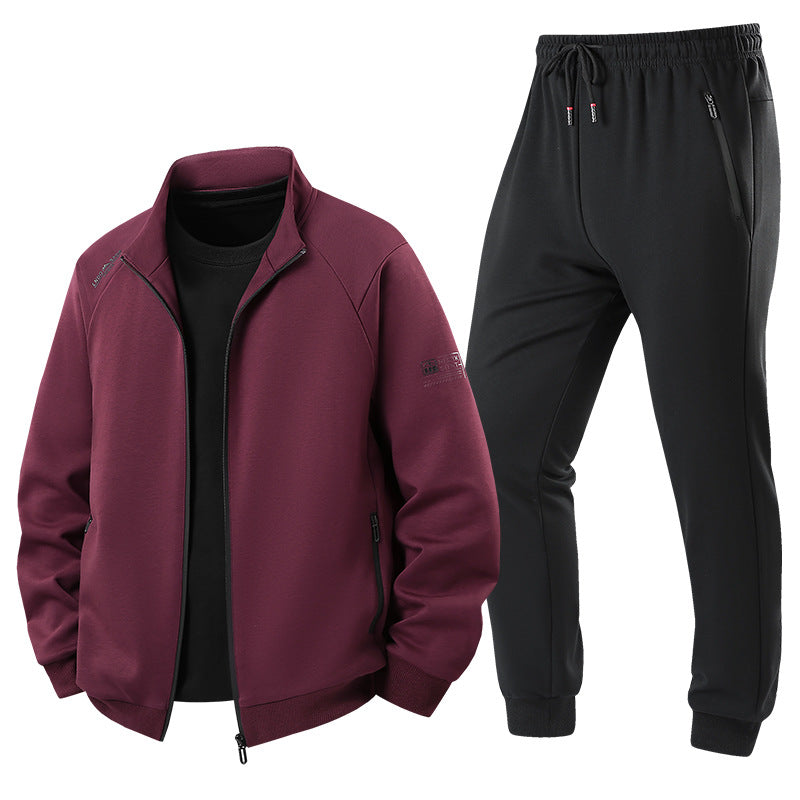 Men's Lightweight Casual Training Suit Set with Zip Jacket, Elastic Waistband & Zip Pockets Mune Fashion