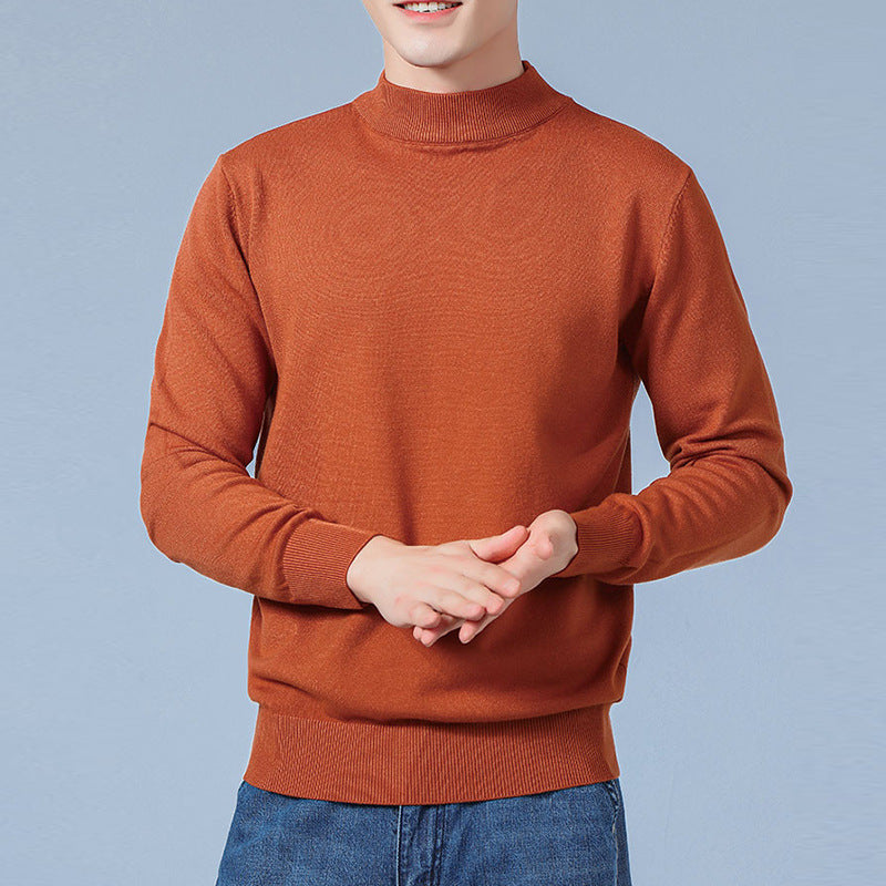 Men's Fine Mockneck Sweater made of high-quality fine knit with ribbed finishes Mune Fashion