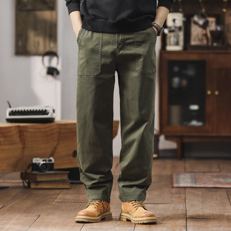 Men's loose workwear pants with patch front pockets Drune
