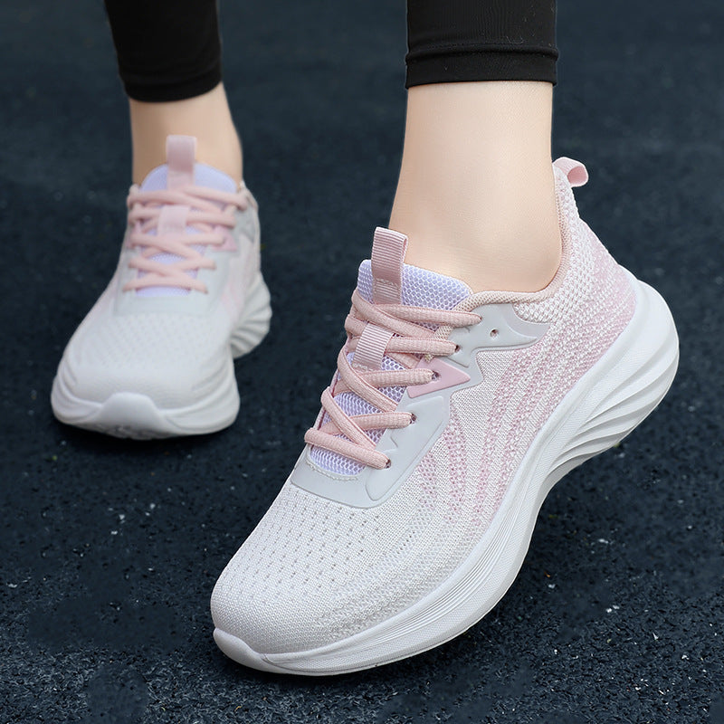 Women's breathable knitted running shoes with cushioned EVA sole and flexible rolling behavior Mune Fashion