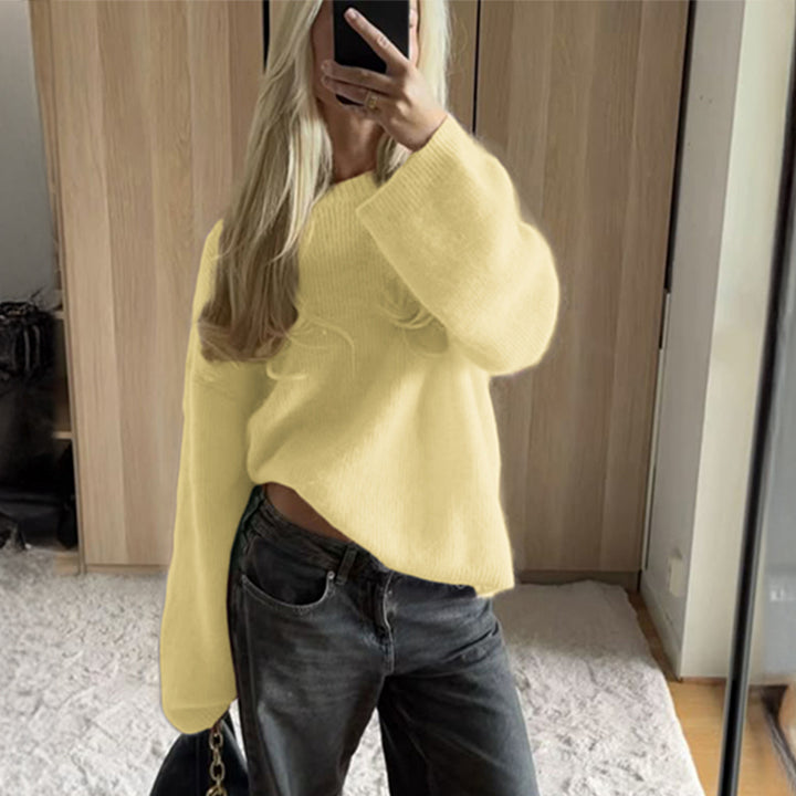 Women nan Oversize Off-Shoulder Fine Knit Sweater with Batwing Sleeves Mune Fashion