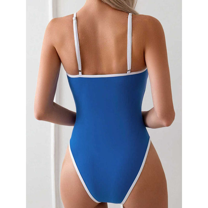 Women's High-Cut Swimsuit with Spaghetti Straps Mune Fashion