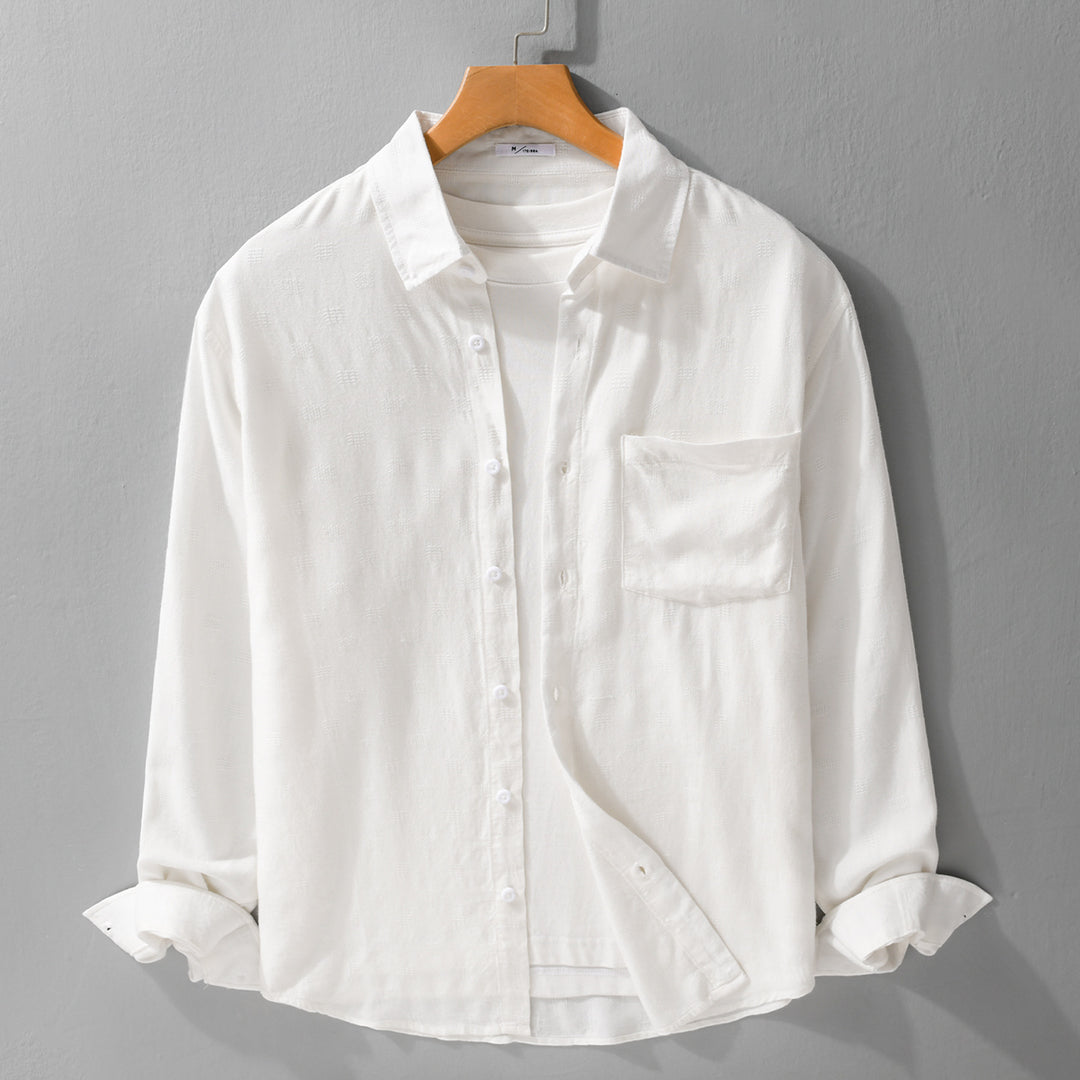 Men's Lightweight Structured Shirt with Chest Pocket and Relaxed Fit Mune Fashion