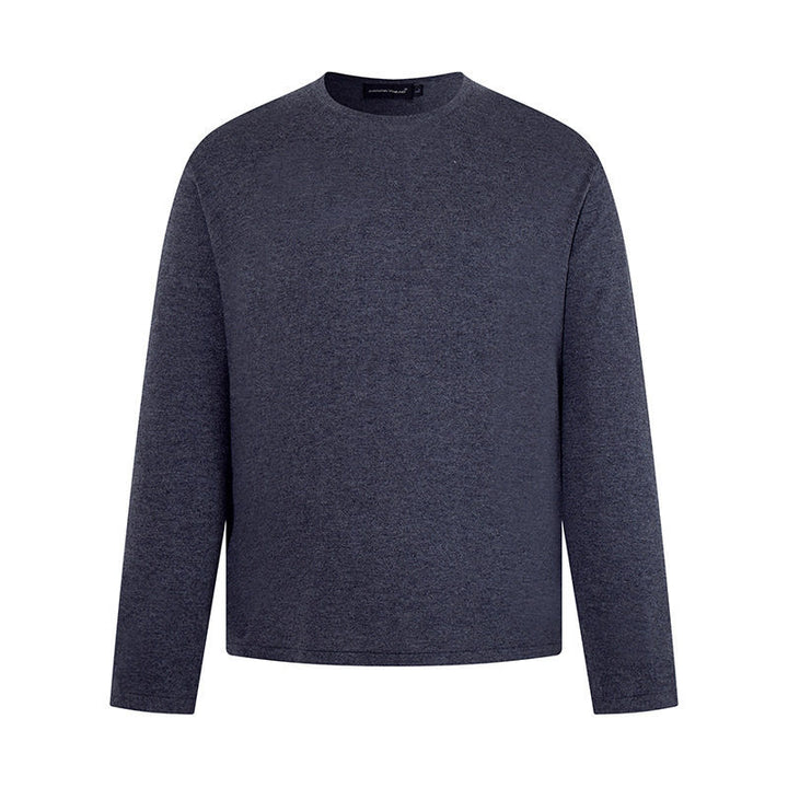 Men's fine knit sweater with round neck and straight cut Mune Fashion