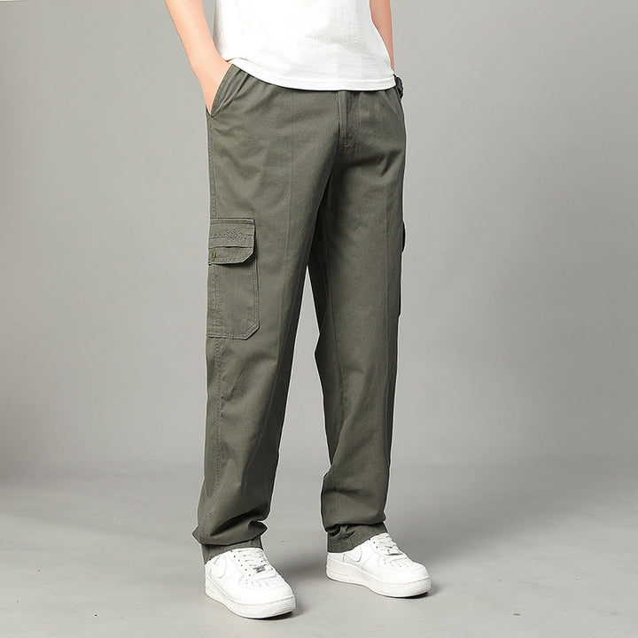 Men's  relaxed cargo pants with multi-pocket utility design and elastic waist Mune Fashion