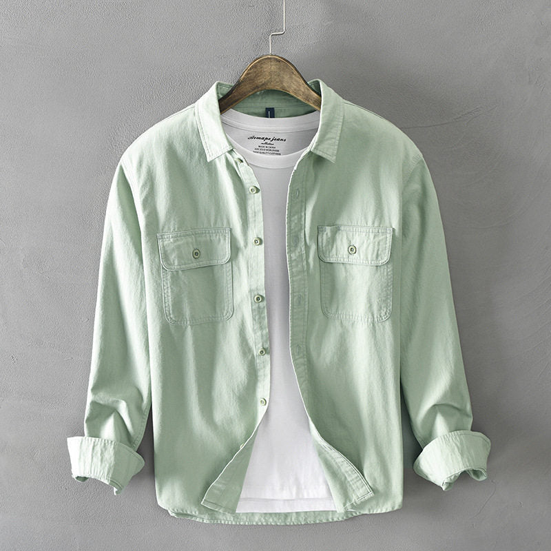 Men's Casual Shirt Jacket with Chest Pockets Mune Fashion