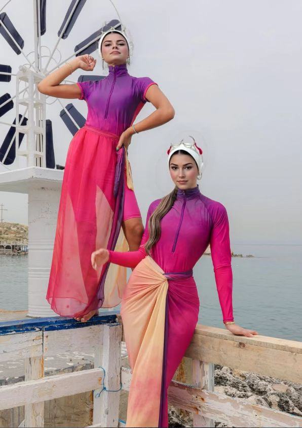 Ladies fashionable swimsuit with elegant wrap look Mune Fashion