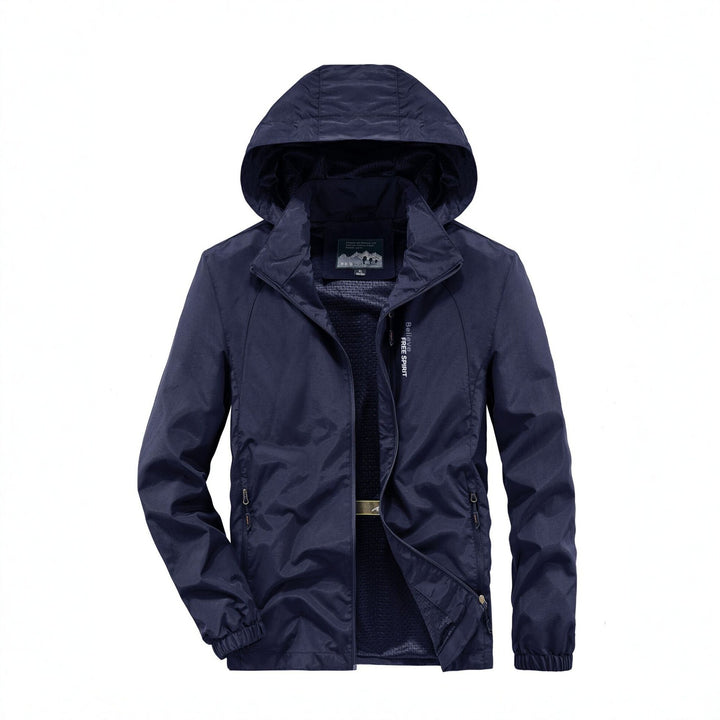 Men's Ultralight Breathable Hooded Jacket with Perforated Mesh Lining and Zipper Pockets Mune Fashion