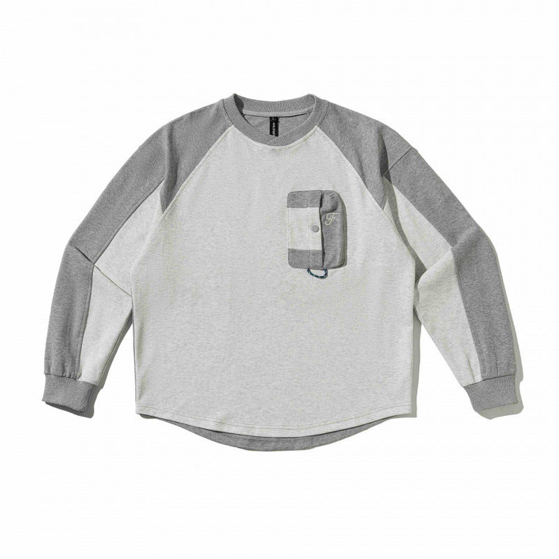Unisex Oversize Sweatshirt with raglan sleeves, two-tone inserts and utility chest pocket Mune Fashion