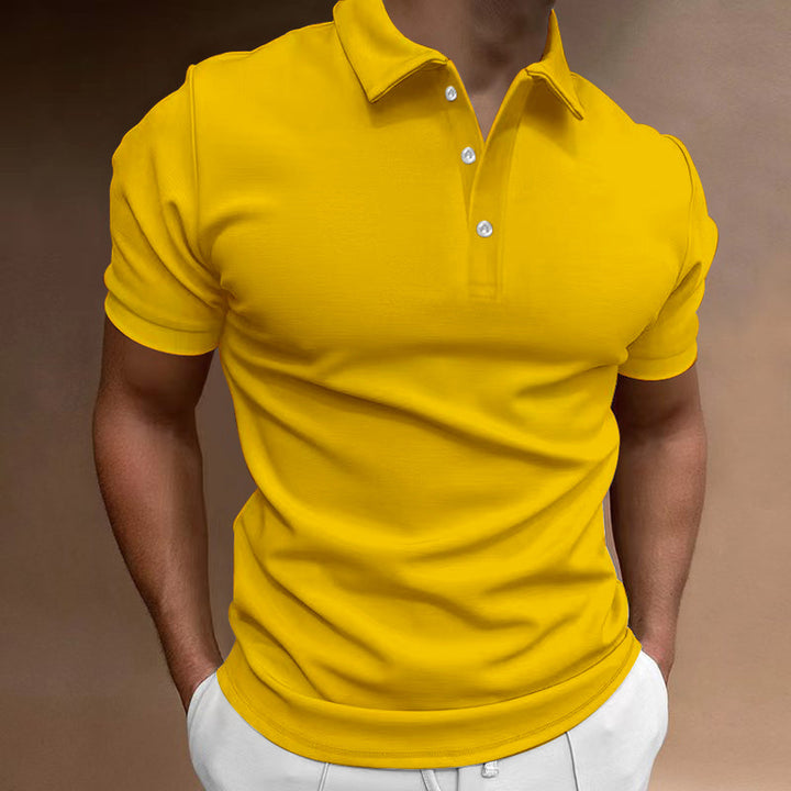 Men's slim fit stretch polo shirt with kent collar and elastic hem Mune Fashion