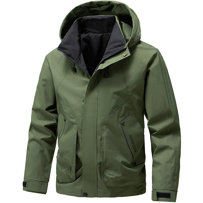 Men's technical hooded softshell jacket with adjustable hood and utility pockets Mune Fashion
