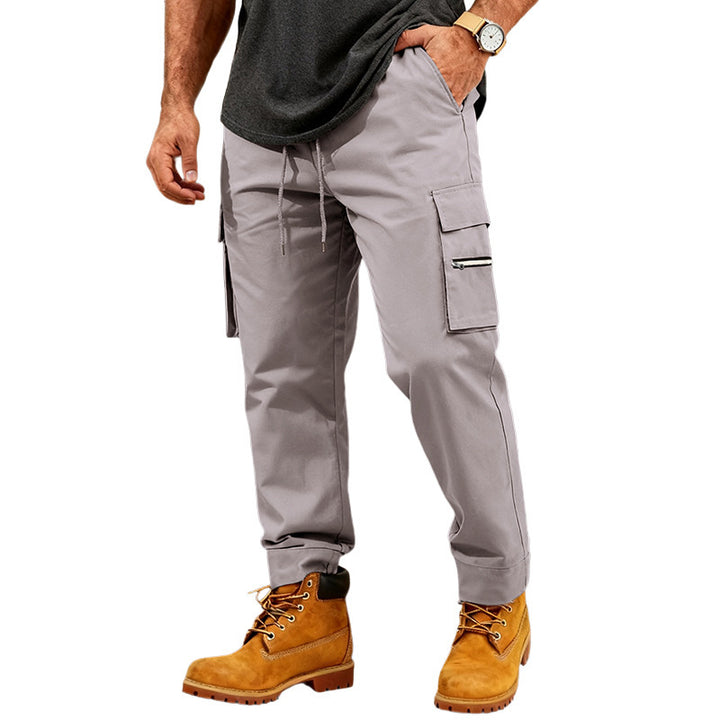 Men's Functional Cargo Jogging Pants with Drawstring, Zipper Pocket and Cuffs Mune Fashion