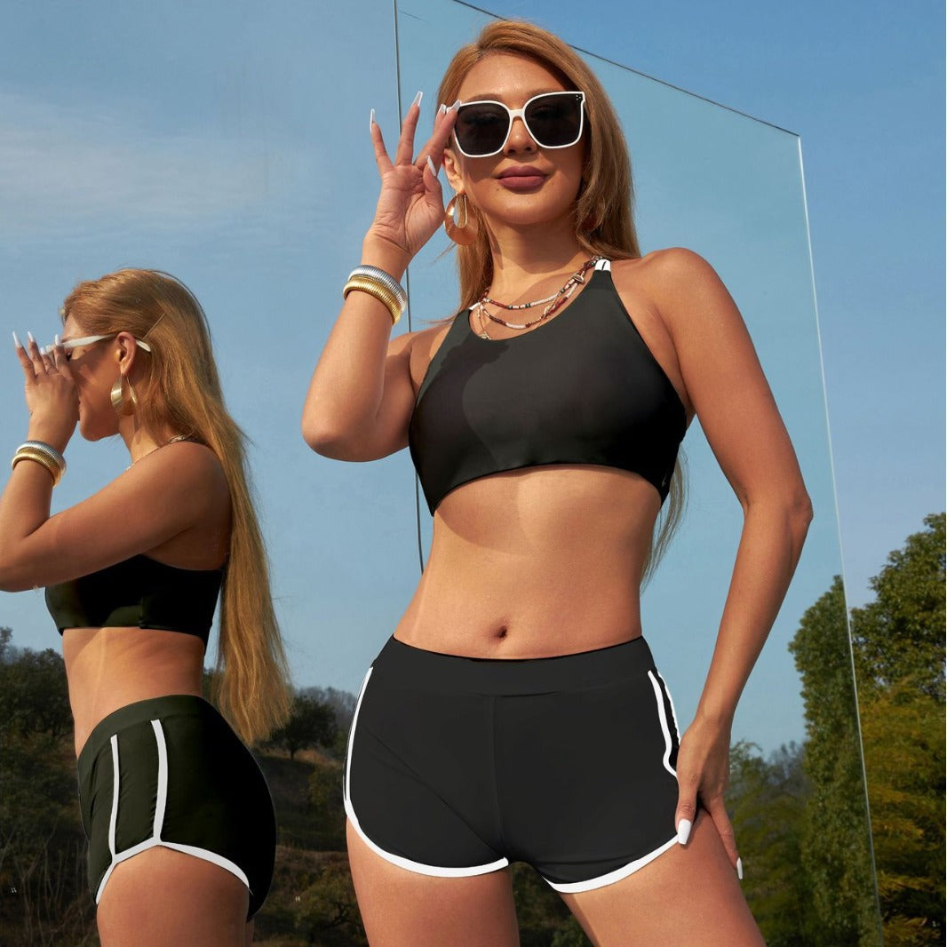 Women’s sporty bikini set with high-neck top and comfortable bottoms Mune Fashion