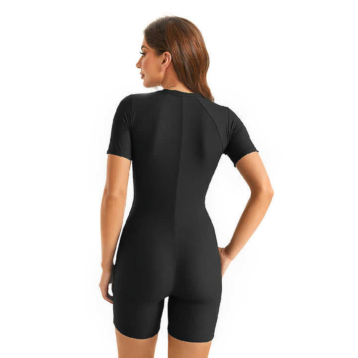 Women's swimsuit with short sleeves and zipper Mune Fashion