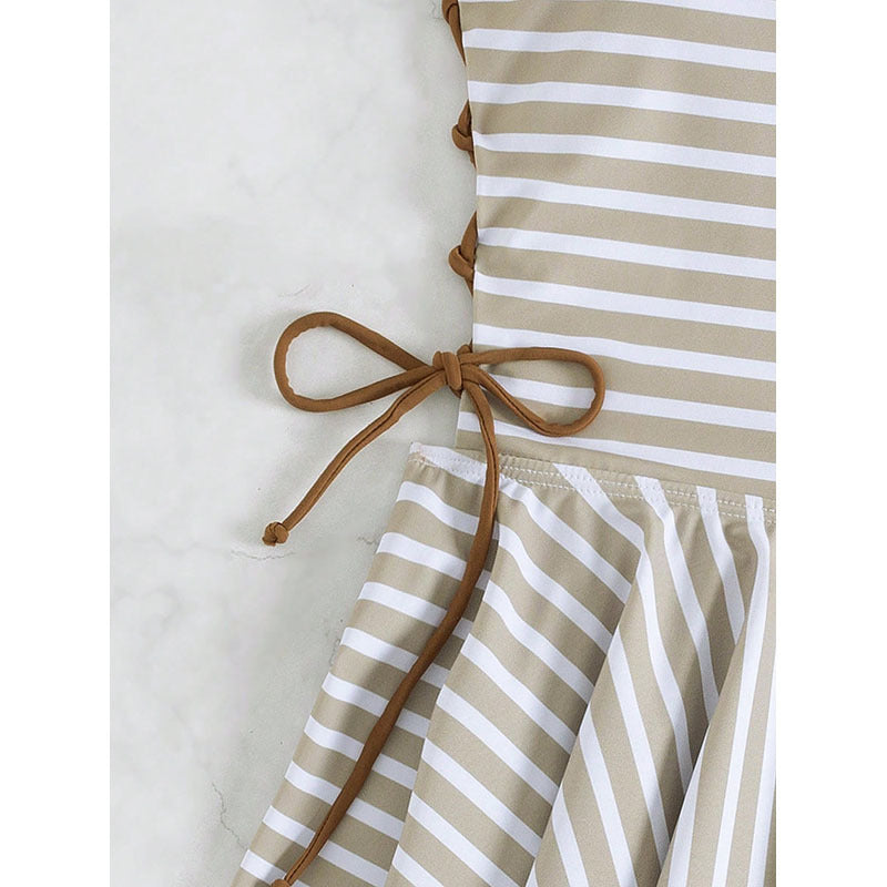 Women's swimsuit with casual cut and tie details Mune Fashion