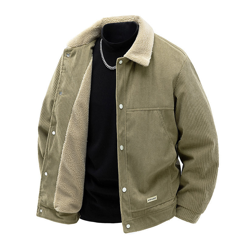 Men's cotton jacket with teddy fur lining Mune Fashion