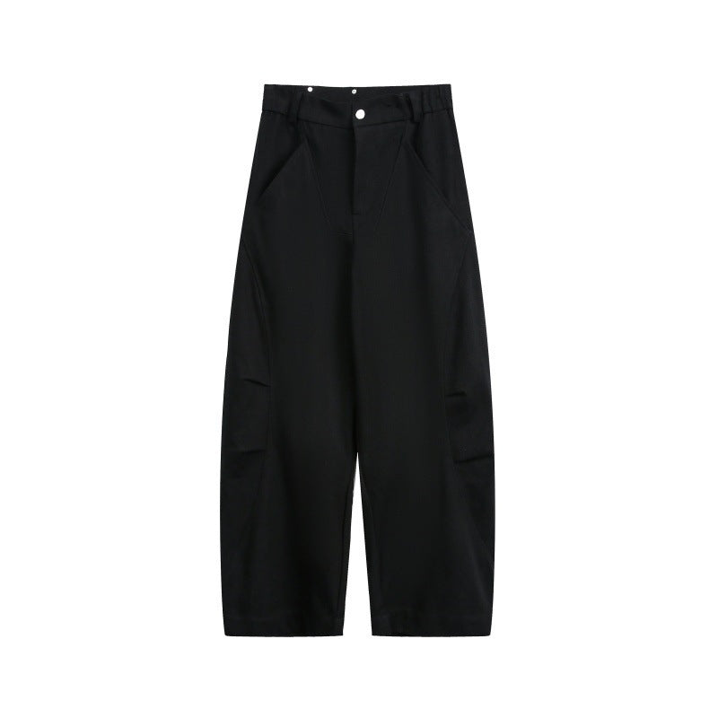 Unisex Wide Cropped Cargo Pants with High Waist and Utility Pockets Mune Fashion
