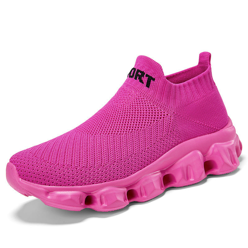 Unisex nan seamless knit slip-on with sock-like shaft and sculpted cushioning sole Mune Fashion