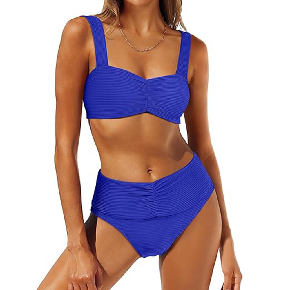 Women's High-Cut Bikini with Ruffle Details Mune Fashion