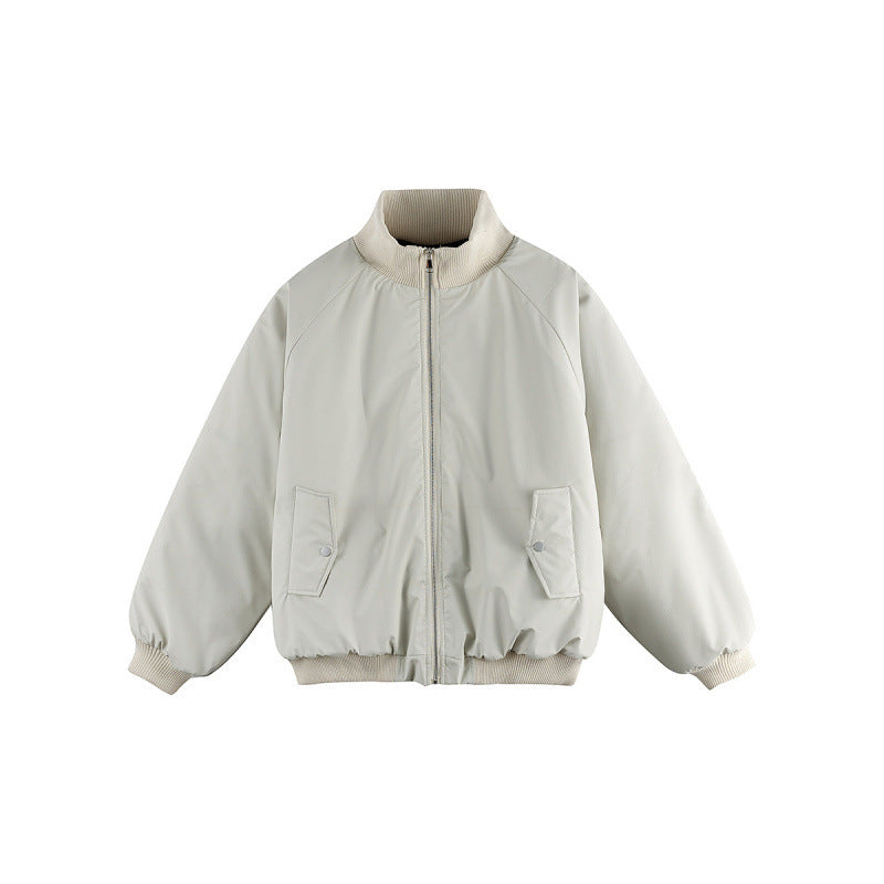 Unisex Boxy Transition Bomber Jacket with Stand Collar and Flap Pockets Mune Fashion