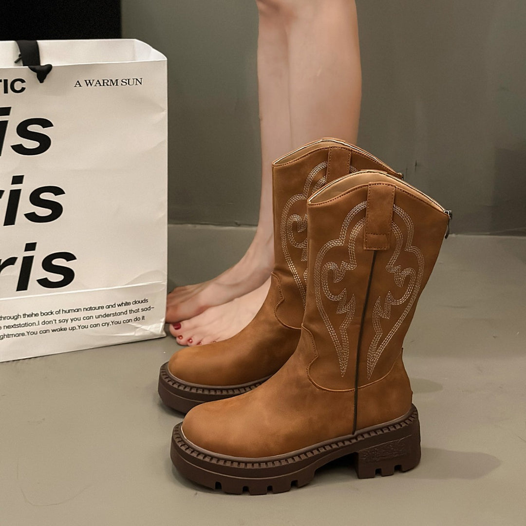 Women's Western Style Boots Mune Fashion