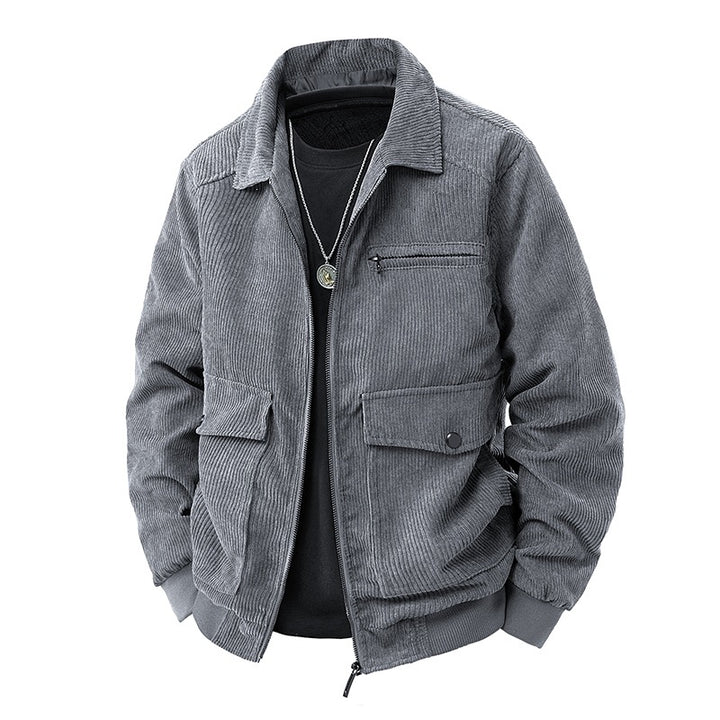 Men's Fashionable Cord Jacket with Practical Pockets Mune Fashion