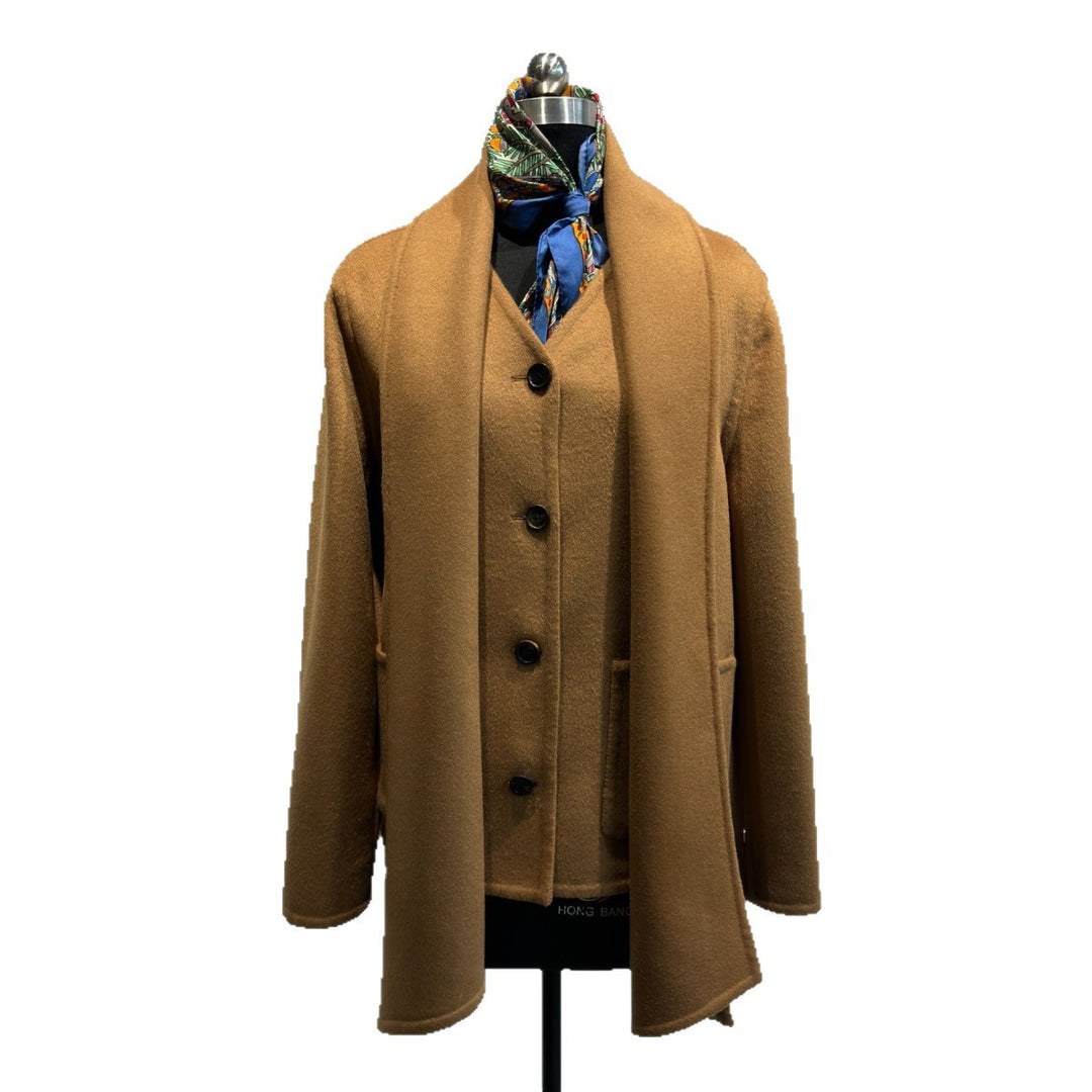 Ladies Elegant Tailored Overcoat Mune Fashion