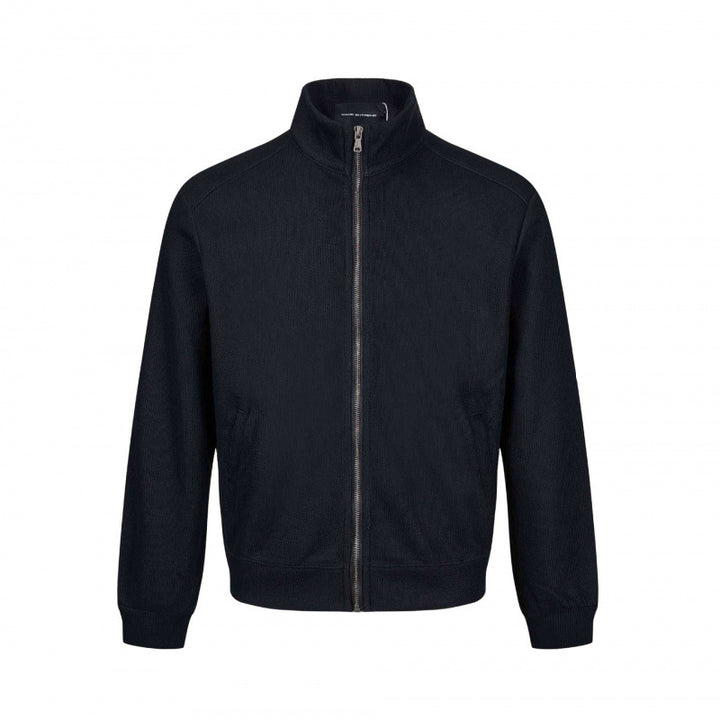 Men's Lightweight Cotton Sweat Zip with High Stand-up Collar and Ribbed Cuffs Mune Fashion
