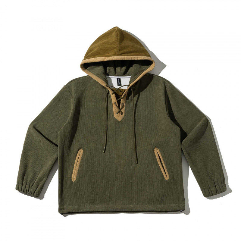 Unisex Oversize Hoodie with Lacing and Kangaroo Pockets Mune Fashion