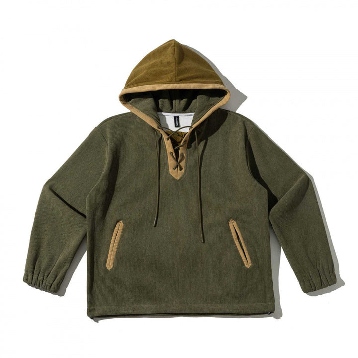 Unisex Oversize Hoodie with Lacing and Kangaroo Pockets Mune Fashion