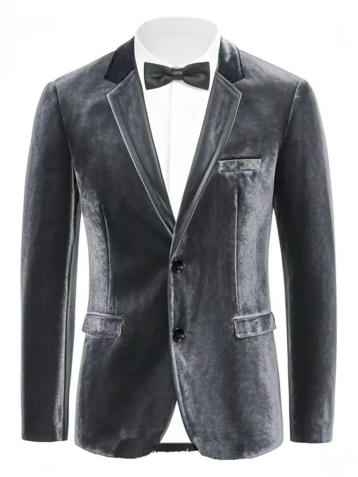 Men's Noble Velvet Blazer with Finesse Mune