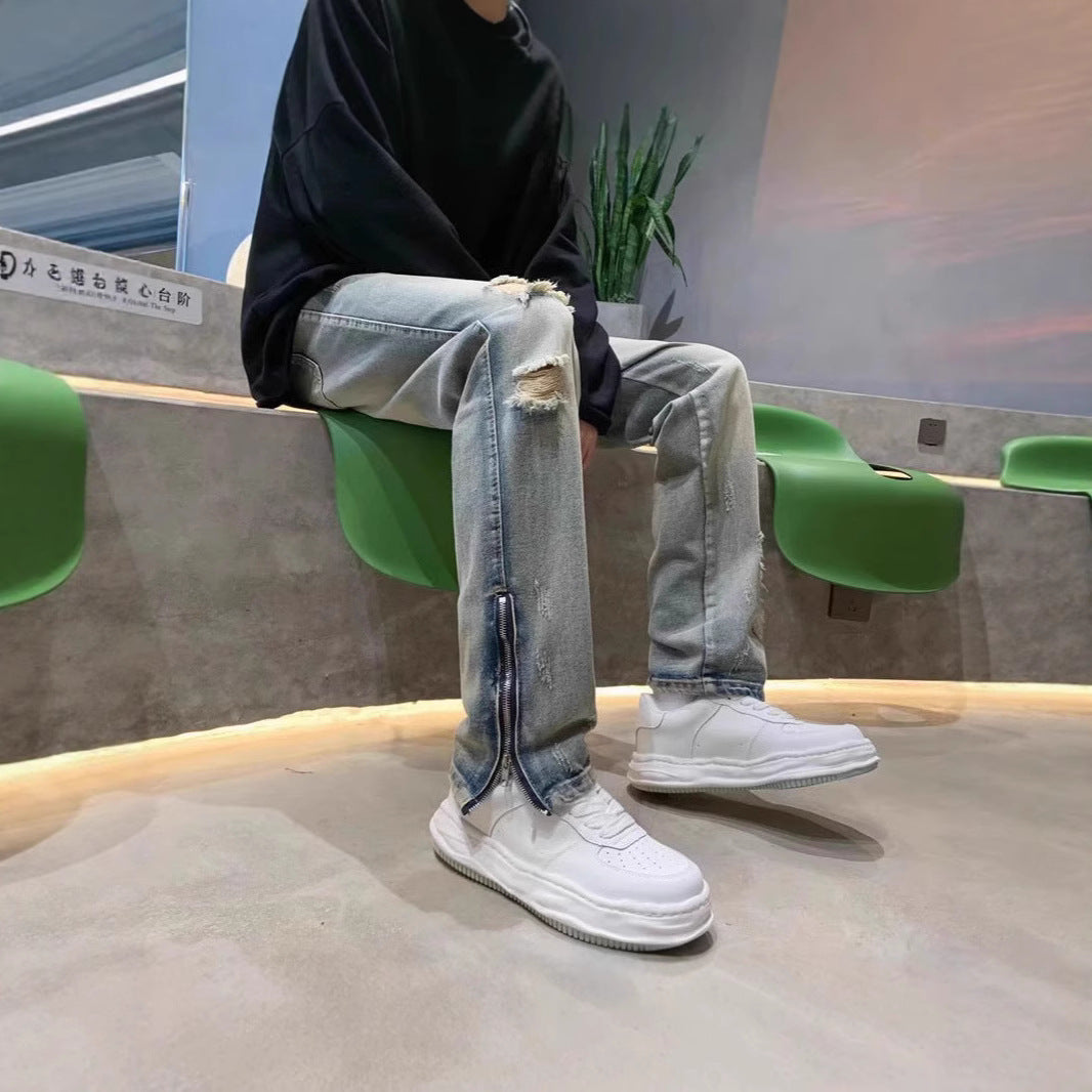 Men's Casual Destroyed Jeans Mune Fashion