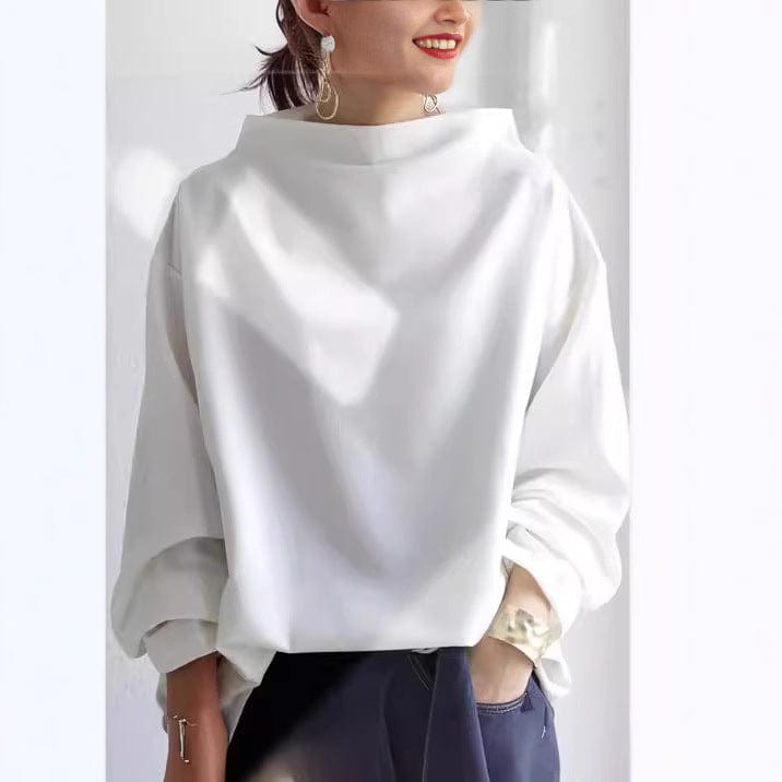 Women High-Neck Long Sleeve Top