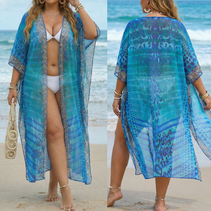 Women's elegant beach kimono with filigree pattern Mune Fashion
