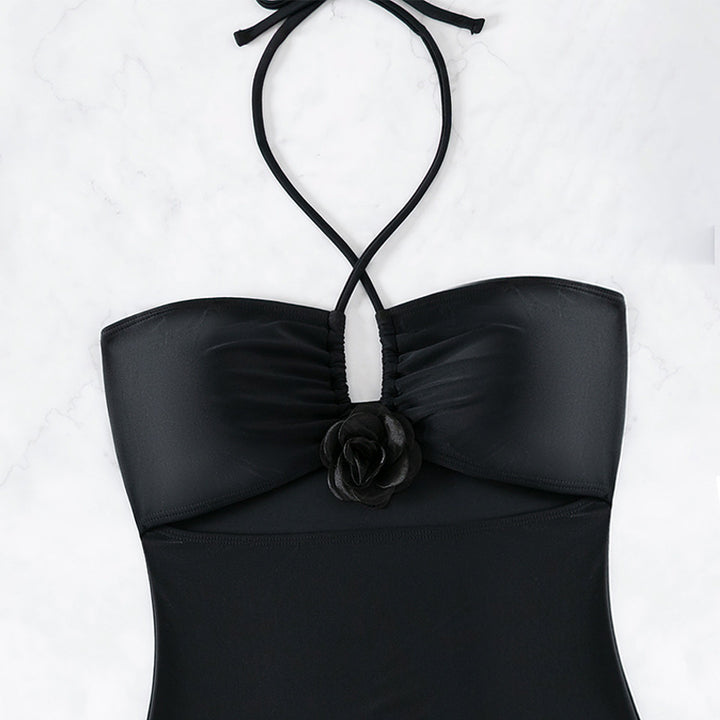 Women One-Piece Swimsuit with Floral Wrap Design Mune Fashion