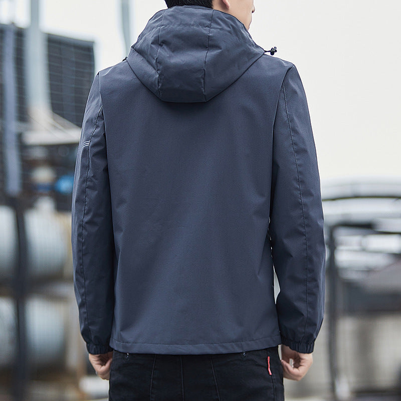 Men's Sporty Transitional Jacket with Adjustable Hood Mune Fashion