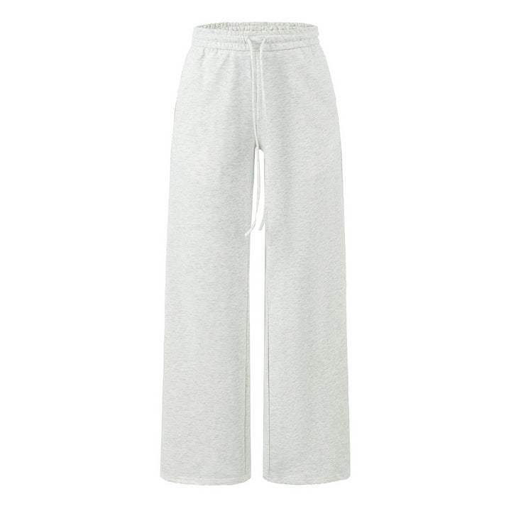 Women's Wide Lounge Pants with High Elastic Waistband and Drawstring Mune Fashion