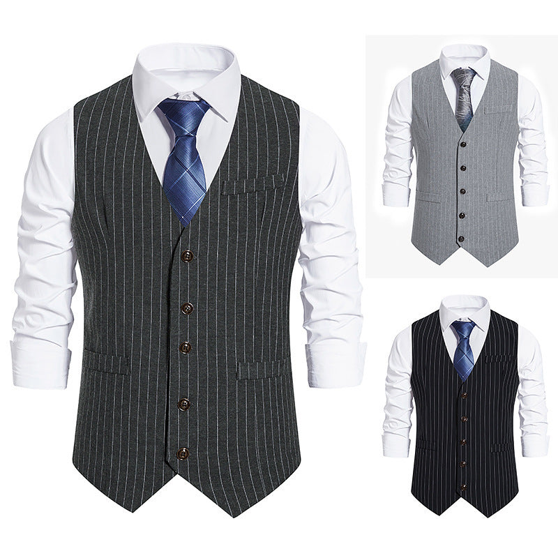 Men's pinstripe business vest with tailored cut Mune Fashion