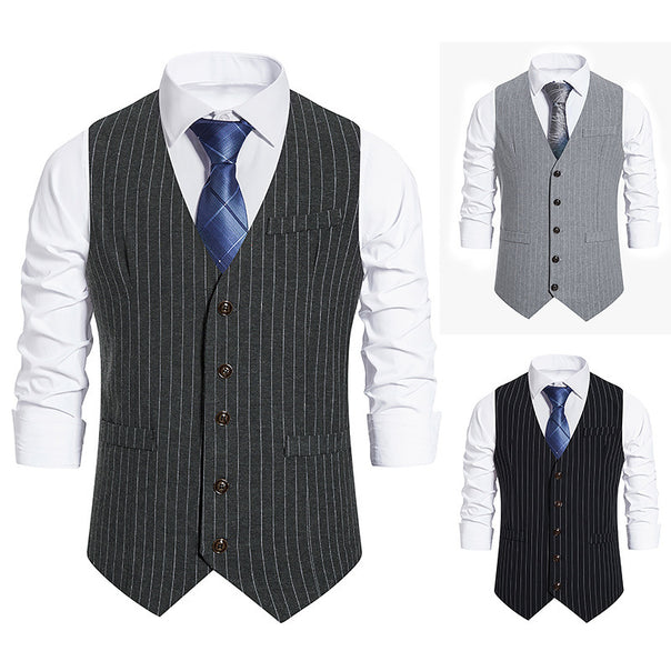 Men's pinstripe business vest with tailored cut Mune Fashion