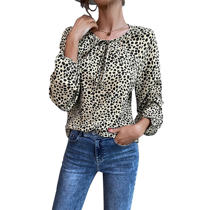 Women's Flowing Tunic Blouse with Gathered Round Neckline, BindMune Fashionand and Balloon Sleeves Mune Fashion