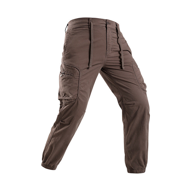 Men's Lightweight Trekking Cargo Pants in Jogger Cut with Elastic Ankle Closure and Multifunctional Side Flap Pockets Mune Fashion