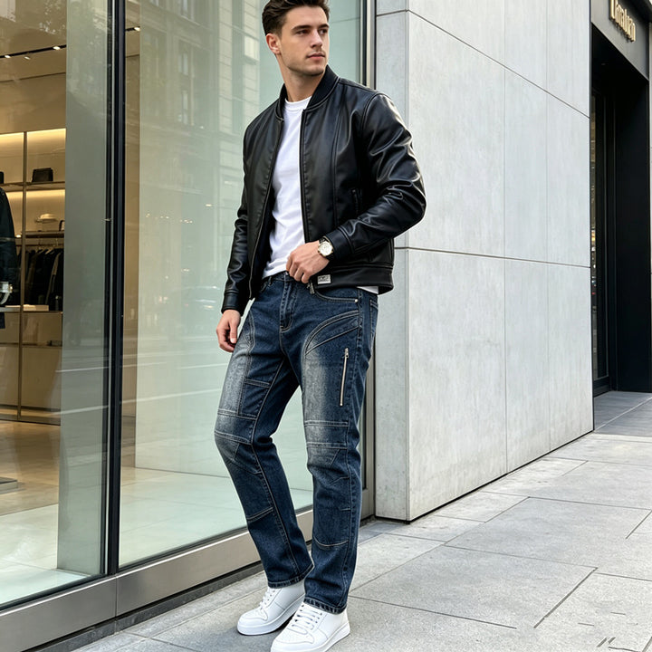 Men's Fashion Cargo Jeans with Zipper Mune Fashion