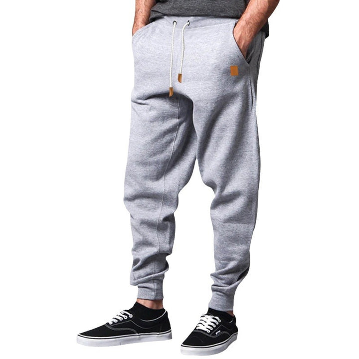 Men's Slim-Fit Jogging Pants with Elastic Waistband, Drawstring and Narrow Leg Cuff Mune Fashion