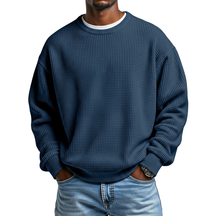 Men's Comfortable Sweatshirt with Waffle Structure Mune Fashion